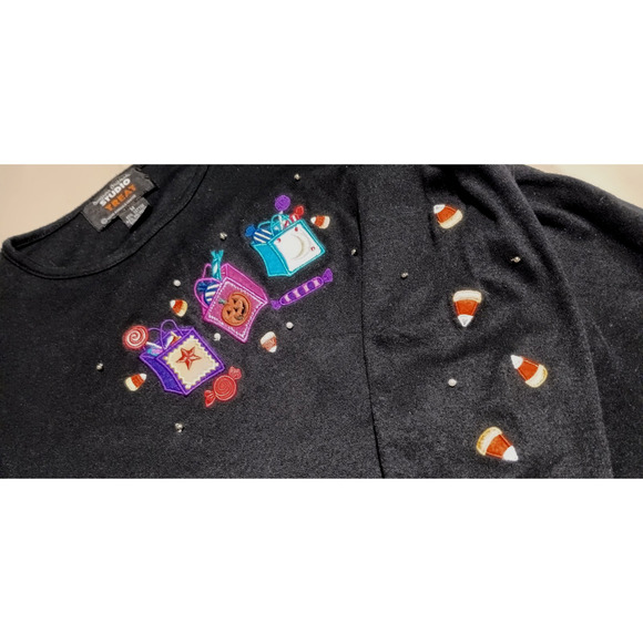 Designers Originals Tops - Vintage Designer Originals Studio Treat Halloween Shirt Womens Medium Black